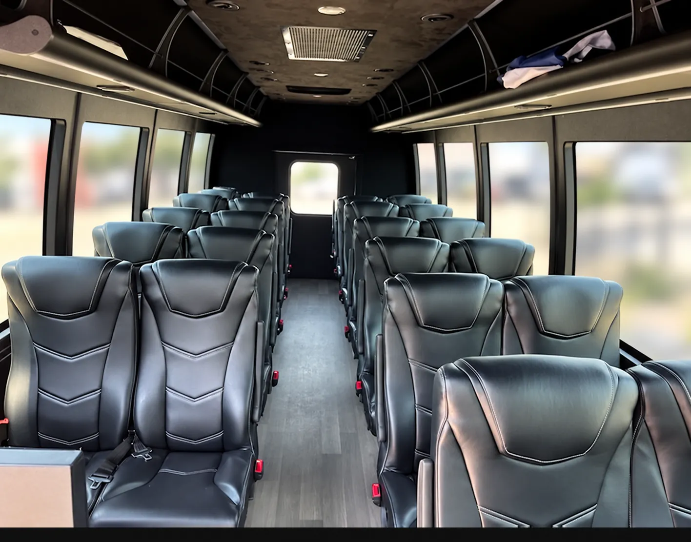 Interior of an Ubiquitous Driver luxury shuttle